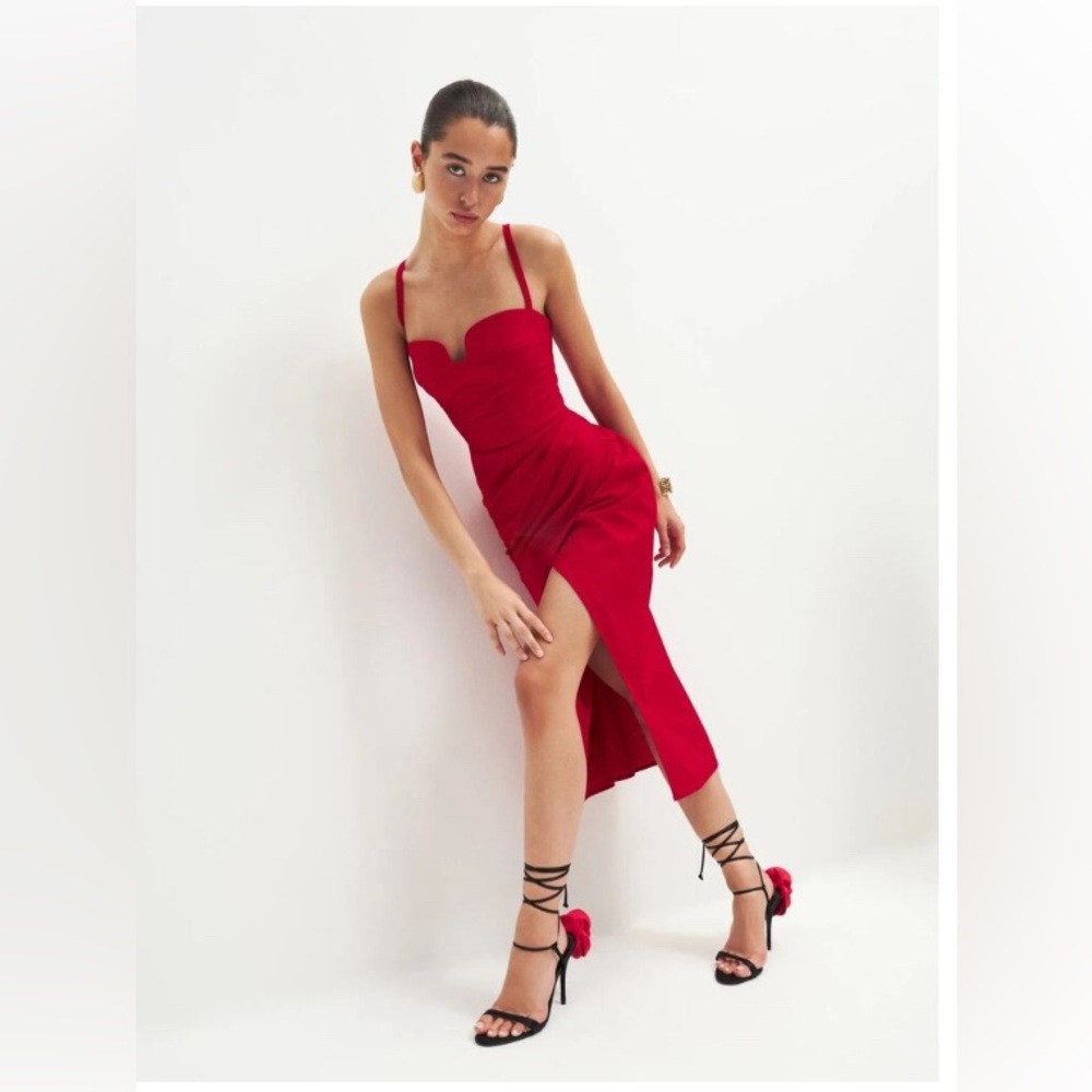 NWT Reformation Alfred Dress size 4 Cherry Red